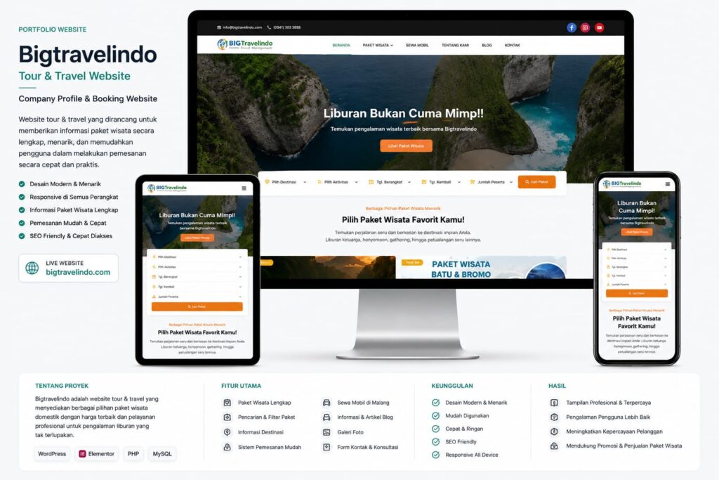 Jasa Pembuatan Website Travel Batu Malang